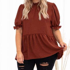 Orange baby doll top
